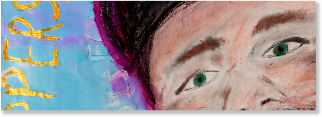 "hey rappers," oil pastel by ryan lutz about rapper Dababy