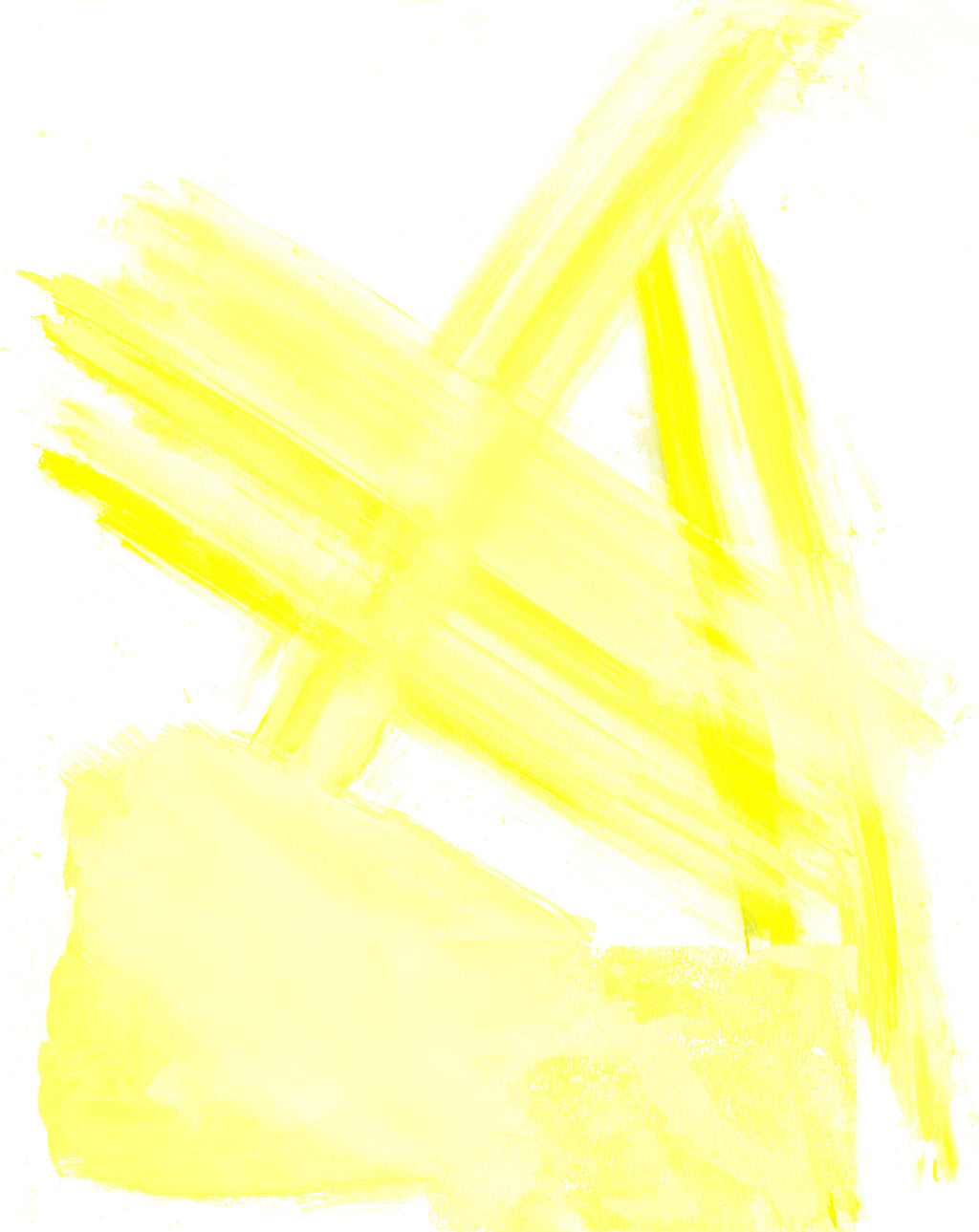 fine art prints by ryan lutz this abstract, monotone, yellow piece is called a for acceptance solid lemon yellow, 2020 the price is 500 usd)