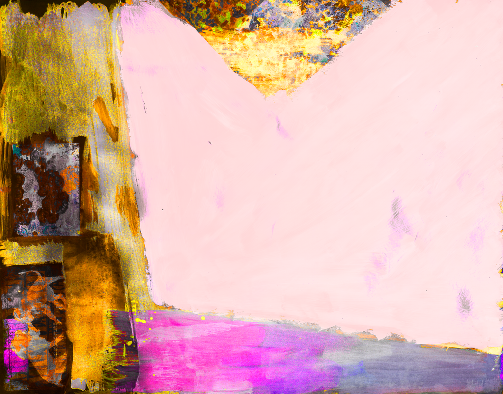 fine art prints by ryan lutz this abstract, pink piece is called love fire, 2020 the price is 500 usd)