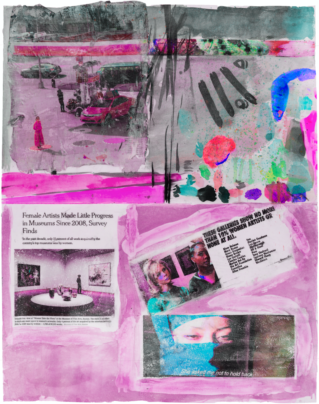 fine art prints by ryan lutz this abstract, pink piece is called pollock? Pink, 2020 the price is 500 usd)